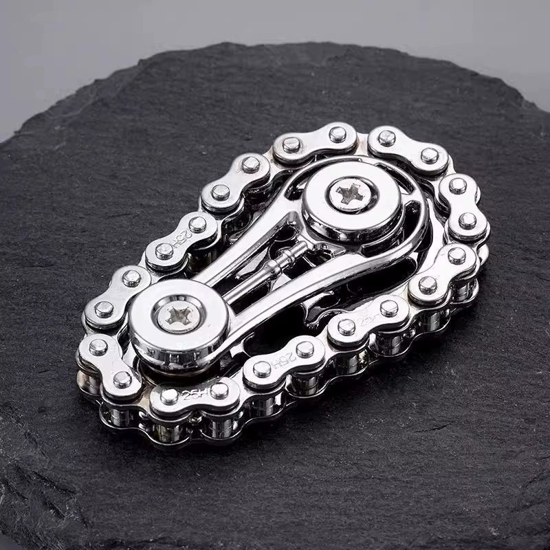 Chain-And-Gear Fidget Spinner