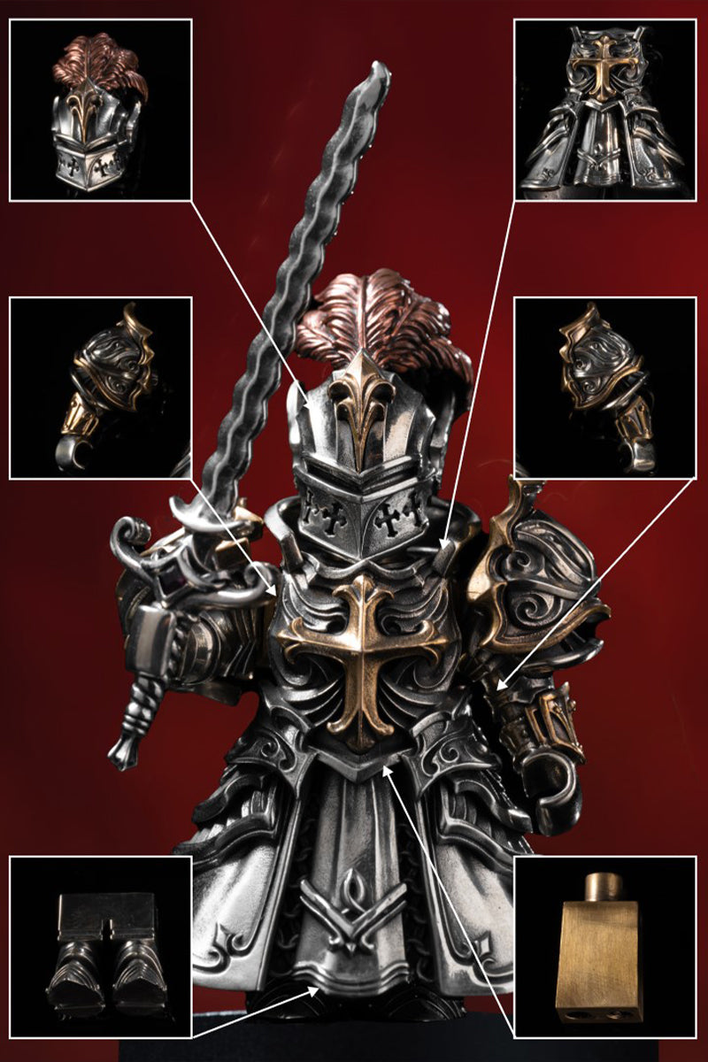 Sculpture en bronze de paladin